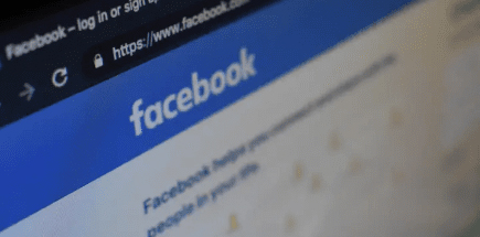 web browser with facebook on it
